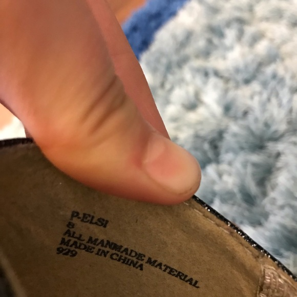 Steve Madden Black & Silver, Wedged High Heels - Picture 5 of 8